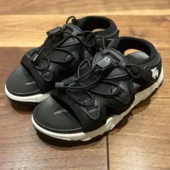 moz モズ サンダル キッズ 黒 ブラック 20cm