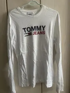TOMMY JEANS 長袖カットソー ホワイト ロゴプリントのサムネイル