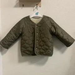 キルティングアウター リバーシブル オリーブグリーン 95cm