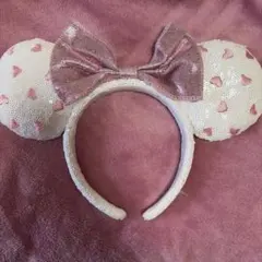 ハート模様スパンコールカチューシャ