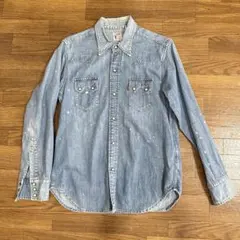 【Levi's】 LVC デニムシャツ ウエスタン ダメージ加工 サイズSのサムネイル