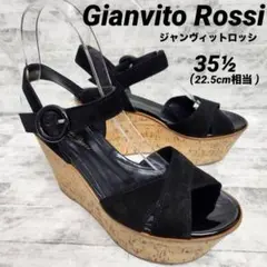 ジャンヴィットロッシ プラットフォーム ウェッジソール 約22.5cm