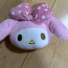 マイメロディ フェイス型リール付きパスケース ファスナーの小銭入れ付き
