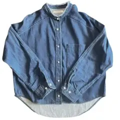 BLANC basque ブランバスク パールボタンデニムシャツ M ブルー