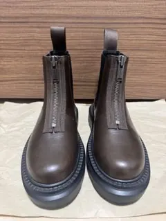 TODSトッズ ブラウンエンボスクロコダイルチェルシーブーツ36 1/2極美