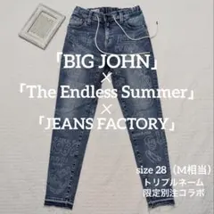 コラボ BIGJOHN×TES 別注 ISKO スキニー ジョガー デニム 28のサムネイル