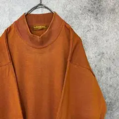 90s ランセル　刺繍ニット　セーター　L ウール　古着　オレンジ　Y5のサムネイル