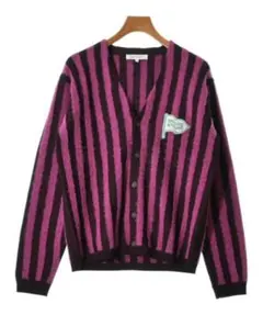 MAISON KITSUNÉ ピンクストライプカーディガン