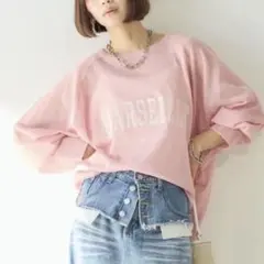 ★SALE★ロゴ シアー プリント 長袖 トップス ESICA