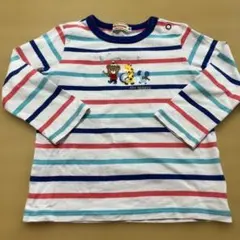 ミキハウス　ストライプ 長袖カットソー 90