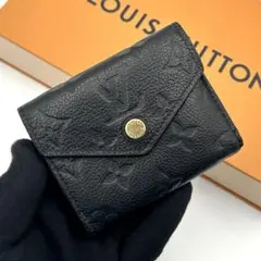 【極美品】ルイヴィトン アンプラント ポルトフォイユゾエ ノワール 折り財布 ルイヴィトン ポルトフォイユ・ゾエ アンプラント 三つ折り財布