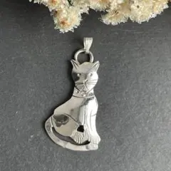新品　ナバホ族　Navajo インディアンジュエリー　ネックレス　猫　ネコ