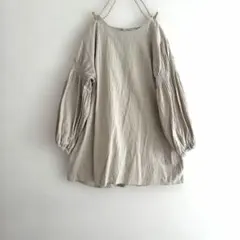しのぶ様専用☆SELF＊SERVICEベージュ バルーンスリーブ チュニックのサムネイル