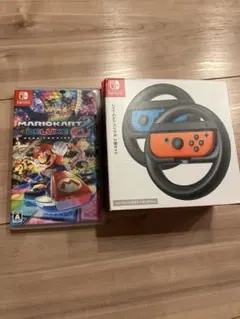 マリオカート8 デラックス + スイッチ用ハンドル2個セット
