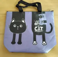 猫イラスト付き保冷バッグ
