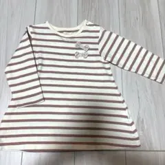 conoco ストライプリボン付き長袖Tシャツ 90cm