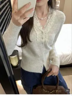 SHEIN 春ニットカーディガン