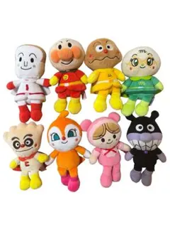 【美品】アンパンマン ぬいぐるみ 8体セット ぷりちぃビーンズ