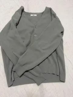 WEGO Vネック カーディガン 長袖 グレー