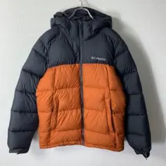 Columbia パイクレイクフーデッドジャケット オレンジ 刺繍ロゴ ダウン