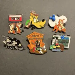海外ディズニー ピンバッジ チップとデール プルート ミッキー ミニー