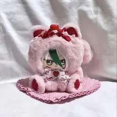 ハンドメイド 着ぐるみ おすわりぬい服 推し活 桃色 赤 さくらんぼ d285