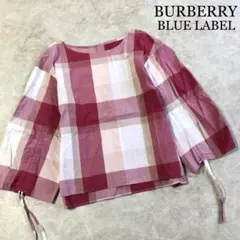 BLUE LABEL CRESTBRIDGE メガチェック 七分丈 ブラウス