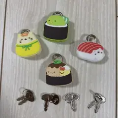 すみっコぐらし　ガチャ　おすしの会　マスコット南京錠
