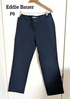 Eddie Bauer P8 XL ネイビー スラックス ストレート パンツ 紺のサムネイル