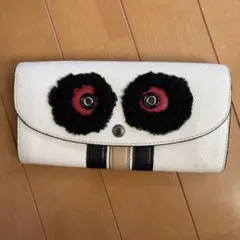 【COACH】パンダ　フラップ式長財布 ホワイト ブラック ベージュ