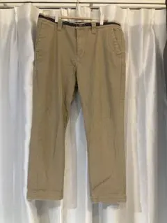 BEAMS HEARTベージュ チノパン ストライプポケット付き