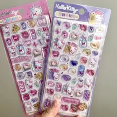 日本未発売！サンリオ　ハローキティ　3D立体シール　２枚セット
