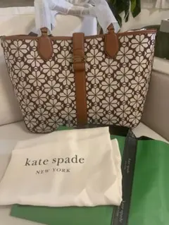 ケイトスペード　フラワー ジャカード ミディアム オープン トート