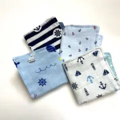 4重ガーゼハーフハンカチ4枚セット(4)