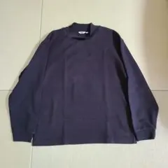 美品！UNIQLO U モックネック長袖カットソー　ブラック　サイズＬ