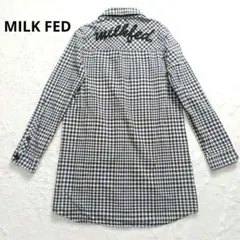 MILK FED バックプリント ロングシャツ チェック サイズSのサムネイル