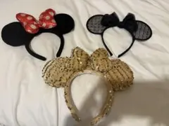 ディズニー　ミニーカチューシャ　3点セット