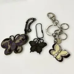 ANNA SUI キーホルダー 3点セット 蝶モチーフ