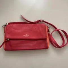 kate spade 赤 レザー ショルダーバッグ