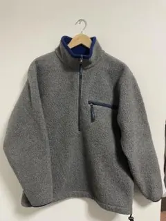 た*し様 80s 90s LLbeanフリースハーフジップジャケット グレー