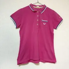 ROXY ポロシャツ　スポーツウェア　テニス　ゴルフ　ダブルライン　ピンクのサムネイル