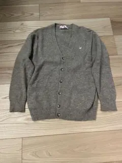 EASTBOYキャメルベージュ Vネック カーディガン ウール混紡