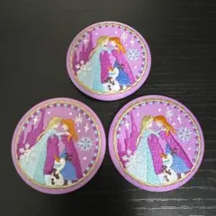ディズニー刺繍缶バッチ2 アナ雪　3個セット