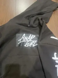 ANAP GIRL ブラックパーカー　S