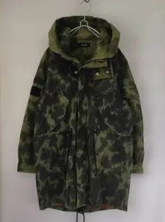 DIESEL 迷彩柄フード付きロングジャケット