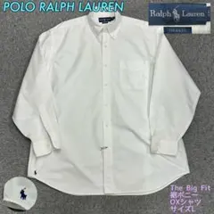 ポロラルフローレン 裾ポニー オックスフォード 白シャツ the big fit