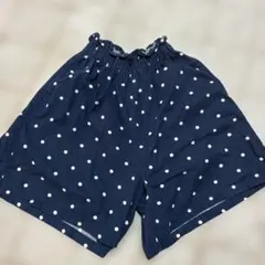 GU ドット柄 ネイビー ハーフパンツ 150cm