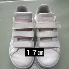 adidas キッズ スニーカー ホワイト ピンク