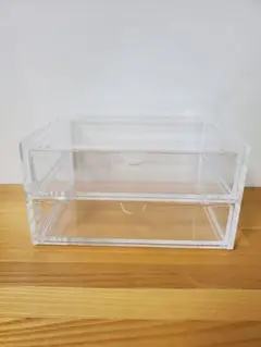 muji 重なるアクリルケース　2段引出