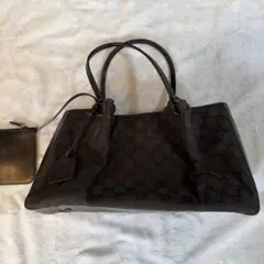 GUCCI ブラック トートバッグ 小型ポーチ付きのサムネイル